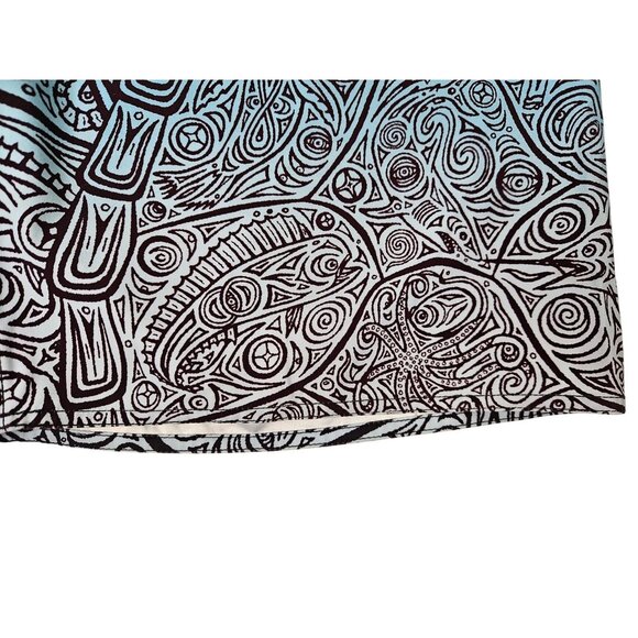 Pelagic Fish Print Board Shorts Swim Trunks Blue White Men's 37 11.5" Inseam - Picture 3 of 13